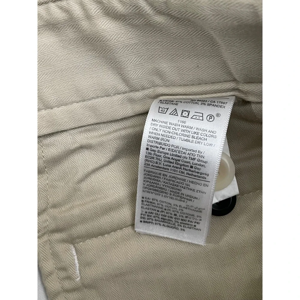 NEW Banana Republic Authentic Slim Chino Pants 31x32 Iced Vanilla White Stretch